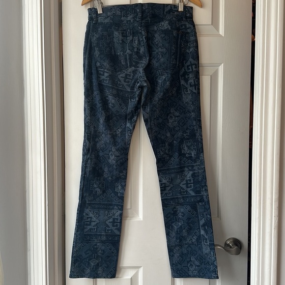 Lauren Ralph Lauren Modern Straight Aztec Southwestern Blue Jeans Size 6 - Picture 2 of 6